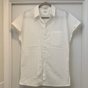 Helmut Lang Classic White Short-Sleeve Button-Up Shirt - White